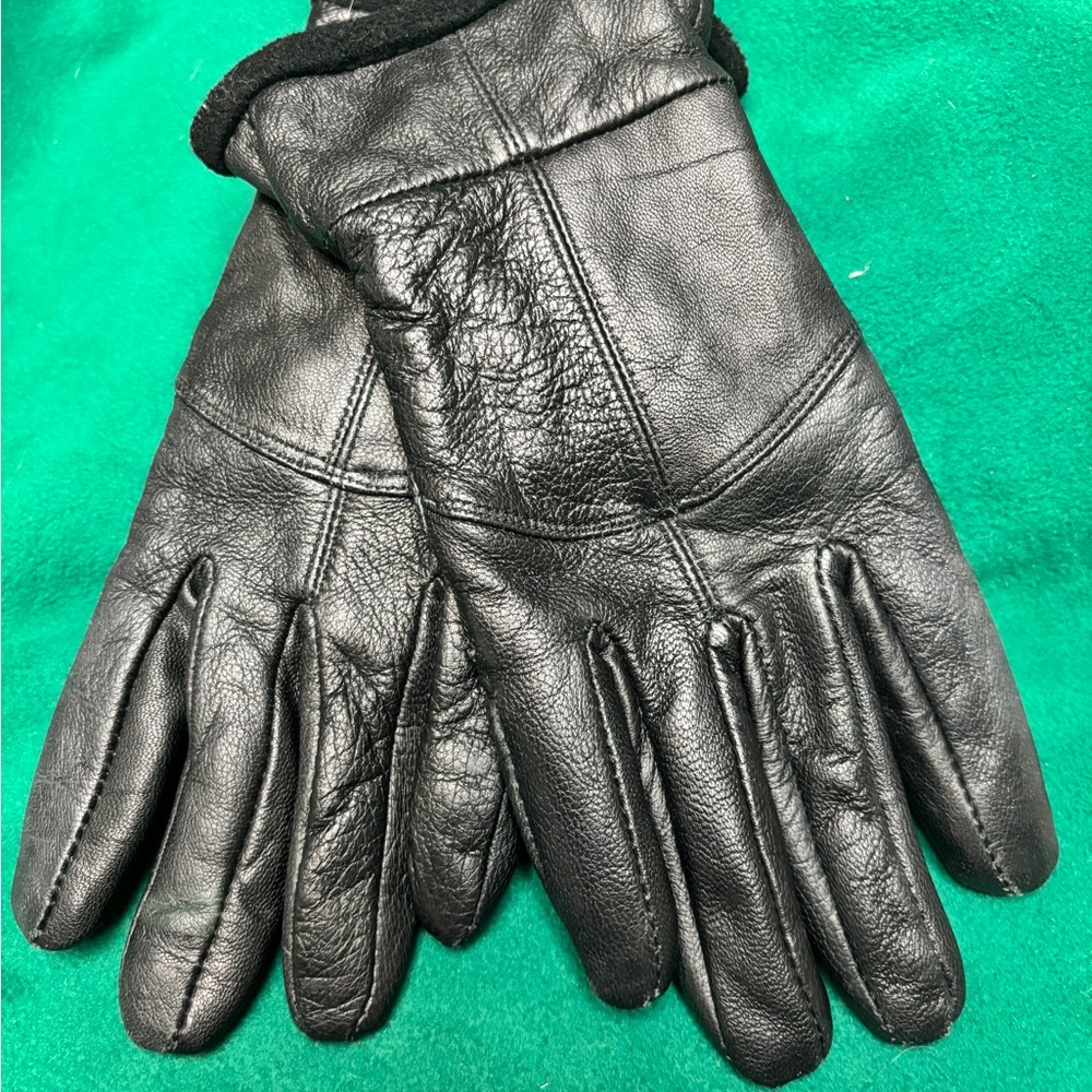 Men's Black Leather Gloves